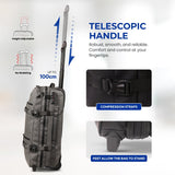 Aerolite Waterproof Trolley Cabin Bag, Ryanair Priority Max Size 55x40×20 cm, 44L Carry-On with 17" Laptop Sleeve, TSA Lock & 2 Wheels – Dark Green