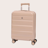 Aerolite Expandable 55x40x20cm to 55x40x23cm Ryanair Priority, Wizz Air Priority, Lufthansa Max Size Lightweight Hard Shell Carry On Hand Cabin Luggage Suitcase with 4 dual spinner wheels (BEIGE)