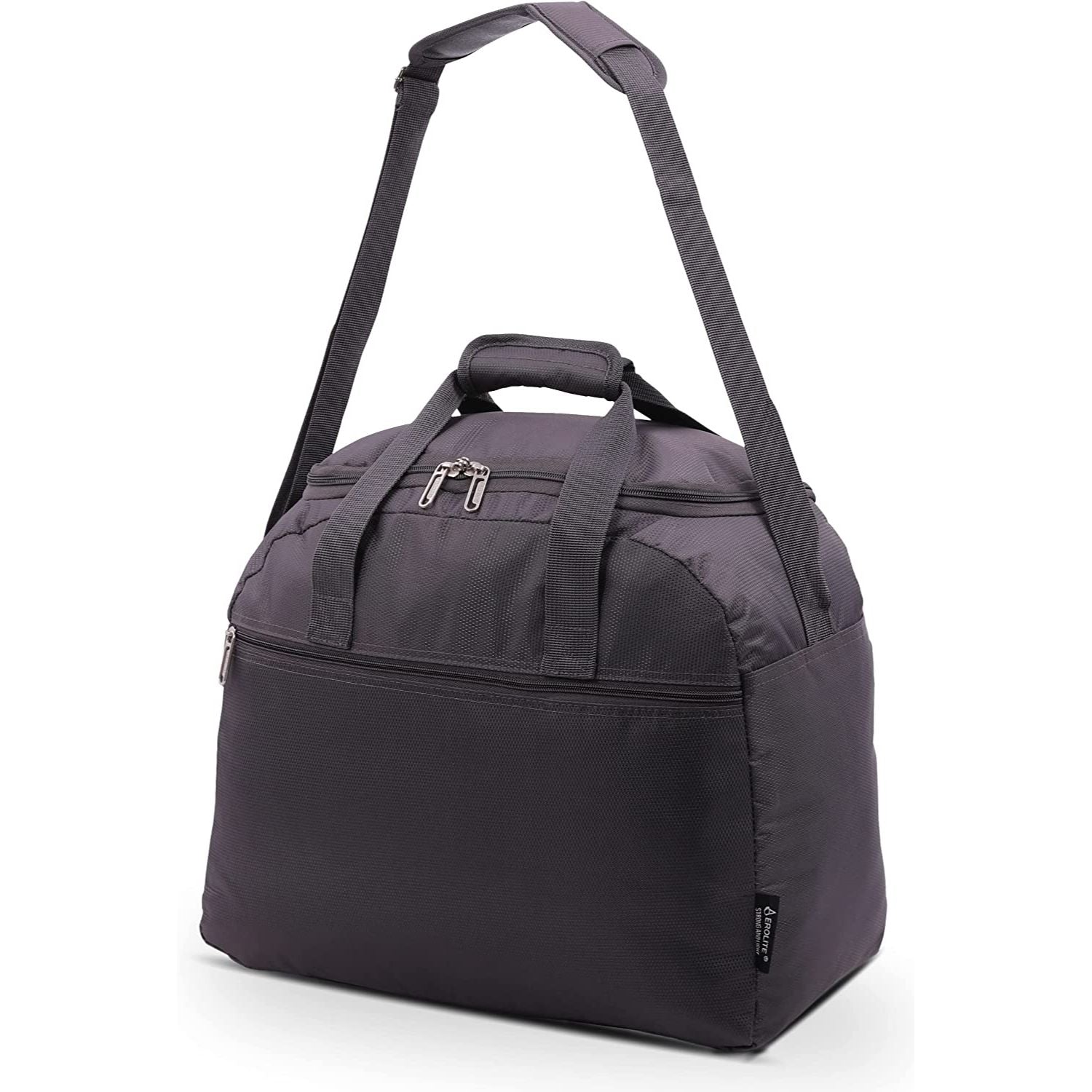 Aerolite (45x36x20cm) New and Improved 2021 easyJet Maximum Size Holdall Cabin Luggage Under Seat Flight Bag, Black - Packed Direct UK