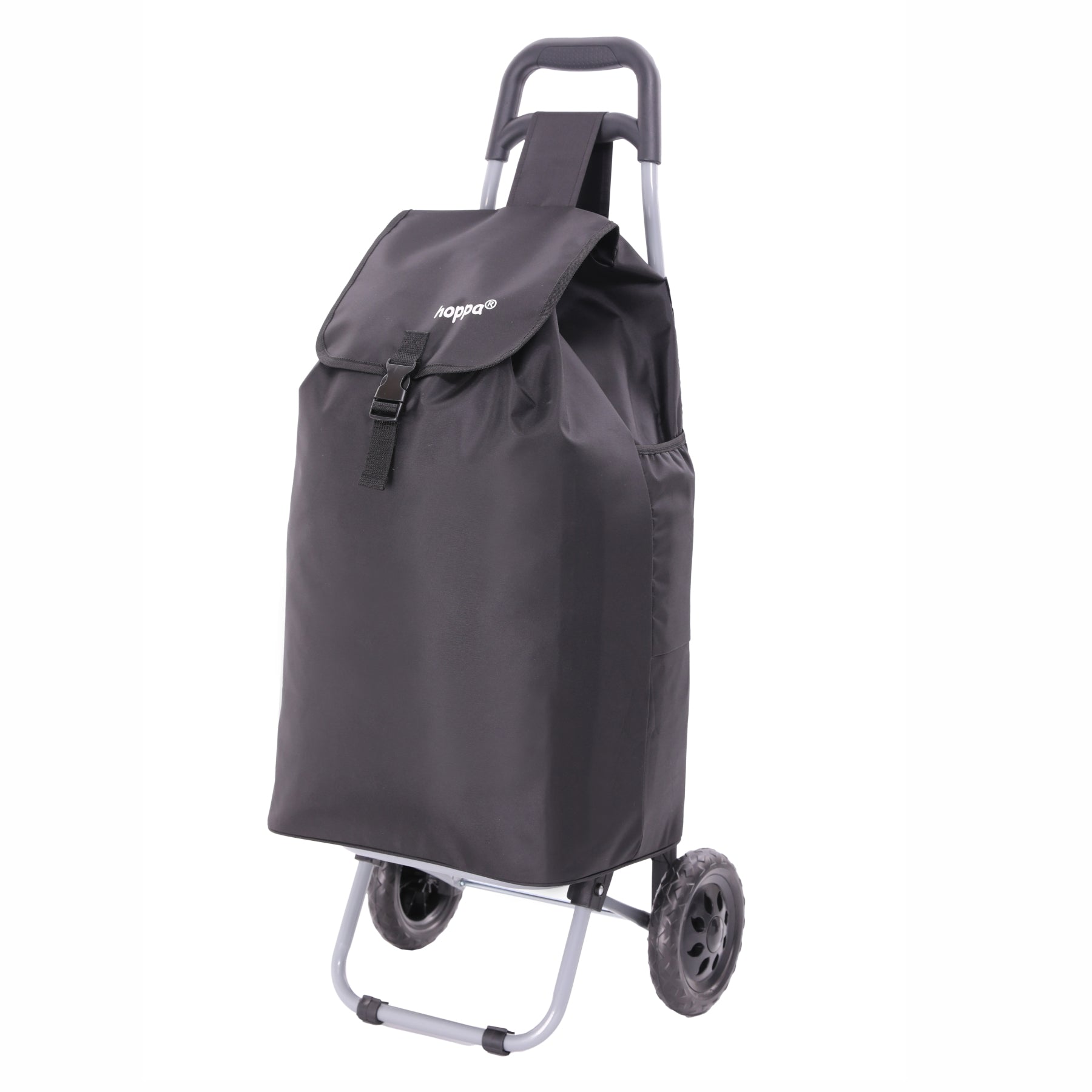 Hoppa 57Ltr Lightweight Shopping Trolley 2024 model, Hard Wearing & Foldaway Push/Pull Cart for Easy Storage With 1 Year Guarantee - Packed Direct UK