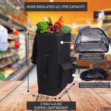 Hoppa Fully Insulated Lightweight 2024 Model 2 Wheeled Large 42 - Litre Capacity Shopping Trolley Bag 95cm, 2.1kg with Shoulder Strap - Packed Direct UK