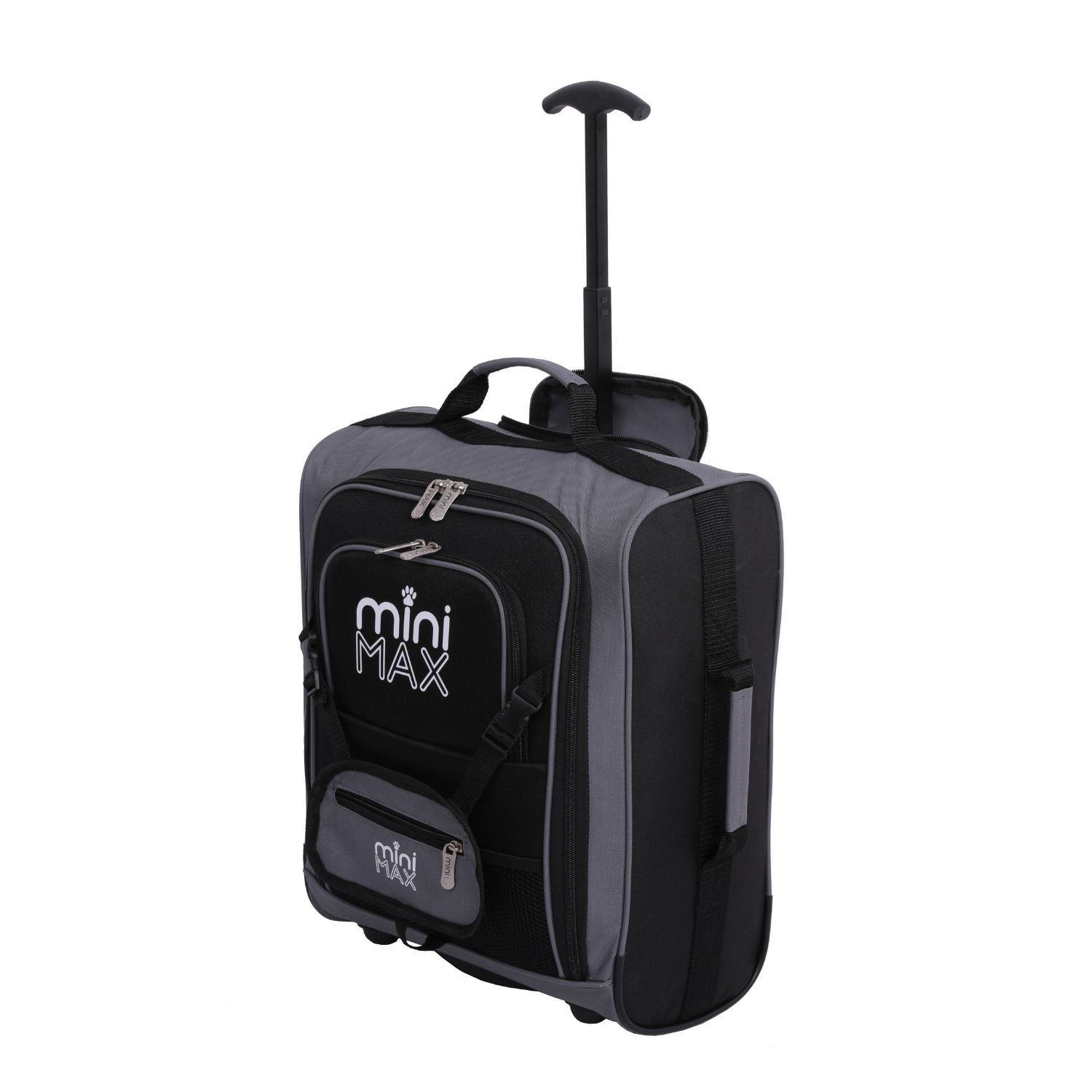 Aerolite MiniMAX (45x36x20cm) Easyjet Maximum Cabin Luggage Under Seat Carry On Suitcase with Backpack and Pouch, 2 Year Warranty