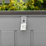 Olsen & Smith 680L/830L MASSIVE Capacity Outdoor Garden Storage Box Plastic Shed - Weatherproof & Sit On with Wood Effect Chest - Packed Direct UK