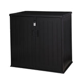 Olsen & Smith MASSIVE Capacity 775L Outdoor Garden Storage Box Plastic Shed Garbage - Weatherproof with Wood Effect