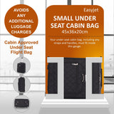 Aerolite 45x36x20cm Easyjet Maximum Carry On Cabin Under Seat Trolley Hand Luggage With High Mileage Wheels & SBS Zips, Latest 2025 Model, 5 Years Warranty