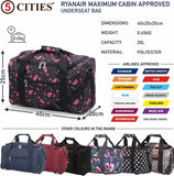5 Cities (40x20x25cm) Ryanair Approved Hand Luggage Holdall Flight Bag, Under Seat Cabin Holdall – Take The Max On Board