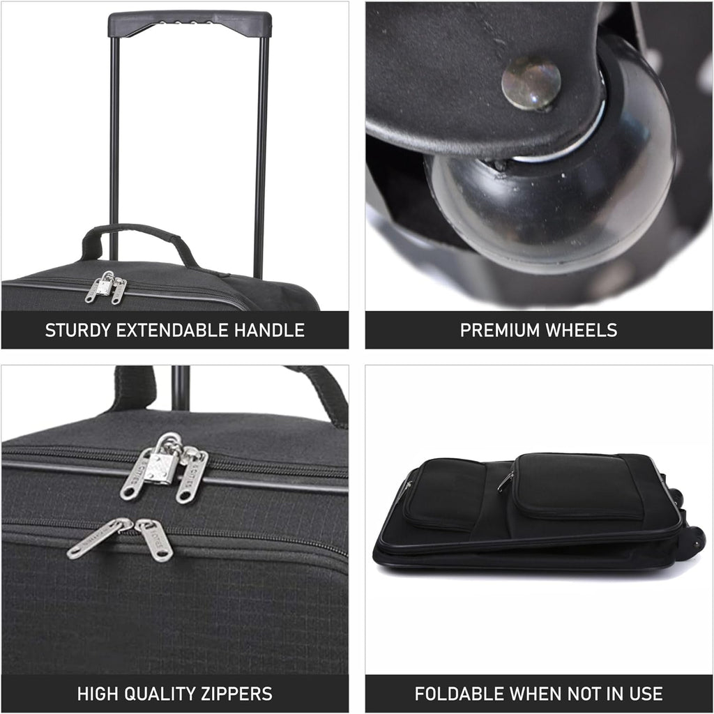 5 Cities Easyjet Ryanair 55x40x20cm Folding Cabin Bag Hand Luggage Car USB International Ltd