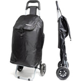 Hoppa 57Ltr Lightweight Shopping Trolley 2024 model, Hard Wearing & Foldaway Push/Pull Cart for Easy Storage With 1 Year Guarantee