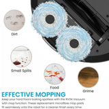 Olsen & Smith RV04 Replacement Mop Pads Set of 2 Genuine Microfibre Mopping Pads for Robot Vacuum Cleaner Mop Attachment Washable Reusable Official Replacement Accessories