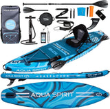 Aqua Spirit Barracuda ISUP/Kayak Inflatable Stand Up Paddle Board 2025 | 10'6x32”x6” | Complete Conversion Kit with Paddle, Backpack and more accessories | Adult Beginner/Expert | 2 Year Warranty