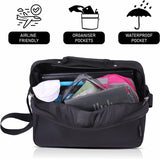 5 CITIES (40x30x10cm) New and Improved 2025 Lufthansa, Austrian Airlines, Swiss Airlines Maximum Cabin Size Underseat Flight Bag, Also Approved For British Airways, Virgin Atlantic, EasyJet, Black