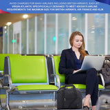 AEROLITE (40x30x15cm) New and Improved 2025 British Airways, KLM, Air France, Turkish Airlines Maximum Allowance Size Holdall, Cabin Luggage Under Seat Flight Bag, Black