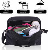 AEROLITE 40x30x15 New and Improved 2025 British Airways, EasyJet, Virgin Atlantic, KLM Holdall, Cabin Luggage Under Seat Flight Bag, Black