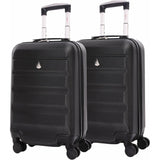 Aerolite (55x35x20cm) Lightweight Hard Shell Cabin Hand Luggage (x2 Set)