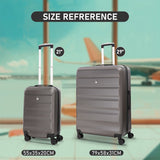 Aerolite Hard Shell Suitcase Luggage Group Travel Bundle - 2 x 21 Cabin Hand Luggage + 1 x Large 29" Hold Luggage Suitcase (3 Piece Luggage Set)