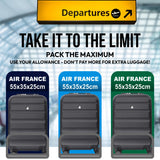 Aerolite 55 x 35 x 25 cm Hard Hand Luggage Suitcase with 4 Wheels, Maximum Size for ITA Airways Alitalia Air Europa Air France KLM and Transavia (Black)