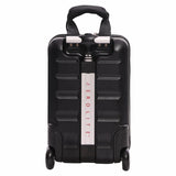 Aerolite 40x20x25cm Ryanair Approved Cabin Bag – Lightweight 2-Wheel Hard Shell Underseat Luggage with TSA Lock – Eco-Friendly Interior – Black