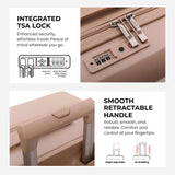 Aerolite 4-Piece ABS Lightweight Luggage Set – Expandable Cabin, Medium, Large & XL Hard Shell Suitcases with Spinner Wheels & TSA Lock – Beige