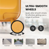 Aerolite Expandable 55x40x20cm to 55x40x23cm Cabin Suitcase Ryanair Priority Wizz Air Lufthansa Carry On Hard Shell Luggage with TSA Lock Dual Spinner Wheels 44L Mango