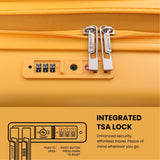 Aerolite Expandable 55x40x20cm to 55x40x23cm Cabin Suitcase Ryanair Priority Wizz Air Lufthansa Carry On Hard Shell Luggage with TSA Lock Dual Spinner Wheels 44L Mango