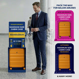 Aerolite Expandable 55x40x20cm to 55x40x23cm Cabin Suitcase Ryanair Priority Wizz Air Lufthansa Carry On Hard Shell Luggage with TSA Lock Dual Spinner Wheels 44L Mango