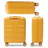 Aerolite Expandable 55x40x20cm to 55x40x23cm Cabin Suitcase Ryanair Priority Wizz Air Lufthansa Carry On Hard Shell Luggage with TSA Lock Dual Spinner Wheels 44L Mango