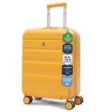 Aerolite Expandable 55x40x20cm to 55x40x23cm Cabin Suitcase Ryanair Priority Wizz Air Lufthansa Carry On Hard Shell Luggage with TSA Lock Dual Spinner Wheels 44L Mango