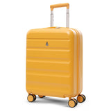Aerolite Expandable 55x40x20cm to 55x40x23cm Cabin Suitcase Ryanair Priority Wizz Air Lufthansa Carry On Hard Shell Luggage with TSA Lock Dual Spinner Wheels 44L Mango