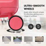 Aerolite Expandable 55x40x20cm to 55x40x23cm Cabin Suitcase Ryanair Priority Wizz Air Lufthansa Carry On Hard Shell Luggage with TSA Lock Dual Spinner Wheels 44L Pink