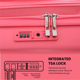 Aerolite Expandable 55x40x20cm to 55x40x23cm Cabin Suitcase Ryanair Priority Wizz Air Lufthansa Carry On Hard Shell Luggage with TSA Lock Dual Spinner Wheels 44L Pink
