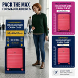 Aerolite Expandable 55x40x20cm to 55x40x23cm Cabin Suitcase Ryanair Priority Wizz Air Lufthansa Carry On Hard Shell Luggage with TSA Lock Dual Spinner Wheels 44L Pink