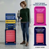 Aerolite Expandable 55x40x20cm to 55x40x23cm Cabin Suitcase Ryanair Priority Wizz Air Lufthansa Carry On Hard Shell Luggage with TSA Lock Dual Spinner Wheels 44L Pink