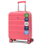 Aerolite Expandable 55x40x20cm to 55x40x23cm Cabin Suitcase Ryanair Priority Wizz Air Lufthansa Carry On Hard Shell Luggage with TSA Lock Dual Spinner Wheels 44L Pink