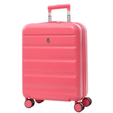 Aerolite Expandable 55x40x20cm to 55x40x23cm Cabin Suitcase Ryanair Priority Wizz Air Lufthansa Carry On Hard Shell Luggage with TSA Lock Dual Spinner Wheels 44L Pink