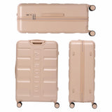 Aerolite 4-Piece ABS Lightweight Luggage Set – Expandable Cabin, Medium, Large & XL Hard Shell Suitcases with Spinner Wheels & TSA Lock – Beige