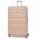 Aerolite 4-Piece ABS Lightweight Luggage Set – Expandable Cabin, Medium, Large & XL Hard Shell Suitcases with Spinner Wheels & TSA Lock – Beige