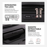 Aerolite 4-Piece ABS Lightweight Luggage Set – Expandable Cabin, Medium, Large & XL Hard Shell Suitcases with Spinner Wheels & TSA Lock – Black