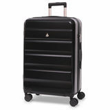 Aerolite 4-Piece ABS Lightweight Luggage Set – Expandable Cabin, Medium, Large & XL Hard Shell Suitcases with Spinner Wheels & TSA Lock – Black