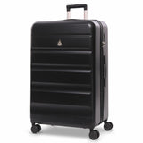 Aerolite 4-Piece ABS Lightweight Luggage Set – Expandable Cabin, Medium, Large & XL Hard Shell Suitcases with Spinner Wheels & TSA Lock – Black