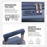 Aerolite 4-Piece ABS Lightweight Luggage Set – Expandable Cabin, Medium, Large & XL Hard Shell Suitcases with Spinner Wheels & TSA Lock – Blue