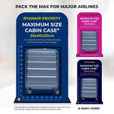 Aerolite 4-Piece ABS Lightweight Luggage Set – Expandable Cabin, Medium, Large & XL Hard Shell Suitcases with Spinner Wheels & TSA Lock – Blue