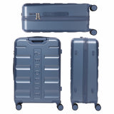 Aerolite 24” Medium 67L ABS Check-In Suitcase – Lightweight Hard Shell Luggage with 4 dual Spinner Wheels, TSA Lock & Organised Interior – Blue
