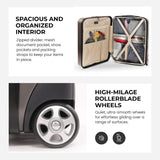 Aerolite Expandable Cabin Suitcase 55x40x20cm Ryanair Priority Max Size, Expands to 55x40x23cm for Lufthansa & Wizz Air Priority, Hard Shell 2-Wheel Carry-On Trolley with TSA Lock, 40–46L Capacity, Charcoal