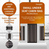 Aerolite 45x36x20cm EasyJet Cabin Suitcase Underseat Hard Shell Carry On Luggage with 8 Spinner Wheels TSA Lock ABS Shell 28L Lightweight Cabin Bag Charcoal