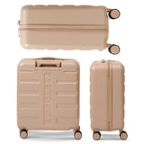 Aerolite 56x45x25cm Large Cabin Bag – Easyjet Large Cabin/Plus/Flexi, British Airways & Jet2 Maximum Cabin Luggage Size, Lightweight Hard Shell Suitcase with 8 Spinner Wheels, TSA Lock, 56L Capacity, 5-Year Warranty, Beige