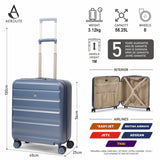 Aerolite 56x45x25cm Large Cabin Bag – Easyjet Large Cabin/Plus/Flexi, British Airways & Jet2 Maximum Cabin Luggage Size, Lightweight Hard Shell Suitcase with 8 Spinner Wheels, TSA Lock, 56L Capacity, 5-Year Warranty, Blue