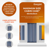 Aerolite 56x45x25cm Large Cabin Bag – Easyjet Large Cabin/Plus/Flexi, British Airways & Jet2 Maximum Cabin Luggage Size, Lightweight Hard Shell Suitcase with 8 Spinner Wheels, TSA Lock, 56L Capacity, 5-Year Warranty, Blue