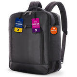 Aerolite 40x30x20cm Ryanair & Wizz Air Cabin Backpack – Underseat Carry On Hand Luggage, Lightweight 24L Travel Rucksack with Luggage Strap, Approved for easyJet & More (Black)