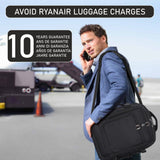 Aerolite 40x30x20cm Ryanair & Wizz Air Underseat Travel Backpack Cabin Size Hand Luggage with USB Charging Port RFID Pocket Wet Compartment YKK Zippers Luggage Strap Black