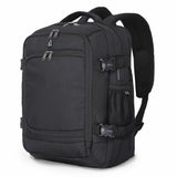 Aerolite 40x30x20cm Ryanair & Wizz Air Underseat Travel Backpack Cabin Size Hand Luggage with USB Charging Port RFID Pocket Wet Compartment YKK Zippers Luggage Strap Black